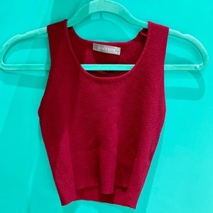 Deep Red Crop Top